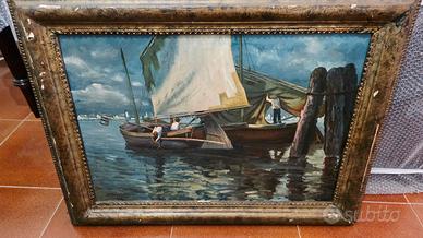 Quadro antico Marina 1931 datato e firmato 