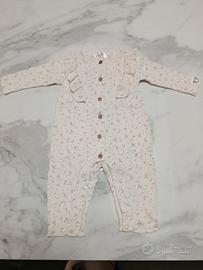 tuta neonata con fiori