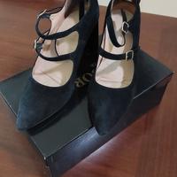 scarpe nere in camoscio nr.40