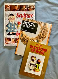 Lotto di 3 libri vintage pasta di sale
