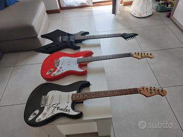 3 chitarre al prezzo totale di 150 euro