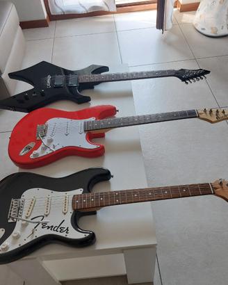 3 chitarre al prezzo totale di 150 euro