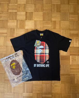 BAPE T-Shirt Nera Uomo Donna Unisex Streetwear Y2K