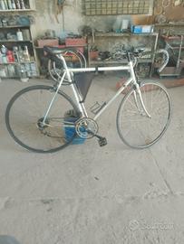 bici da corsa con accessori campagnolo 