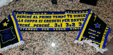 Sciarpa Milan Liverpool 2005 ultra