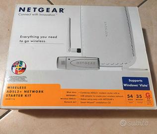 Router Netgear wireless adsl2+ dgb1qg con USB wifi