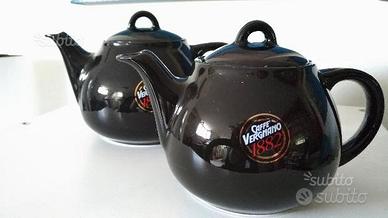 3 Teiere Caffè Vergnano 1882 nere