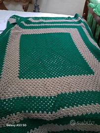 Coperta Plaid uncinetto fatta a mano