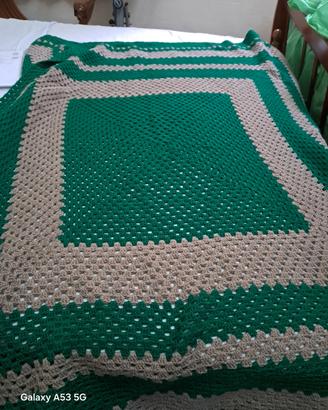 Coperta Plaid uncinetto fatta a mano