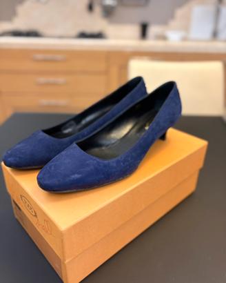 Scarpe decollete Tod's blu in camoscio