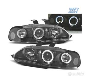 FARI PER HONDA CIVIC 92-95 ANGEL EYES SFONDO NERO