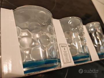 SET 3 BICCHIERI IN VETRO - NUOVI