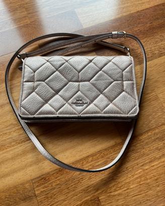 Borsa Coach a Tracolla Pelle Champagne Trapuntata