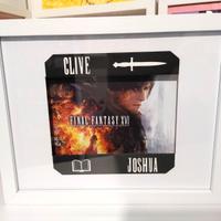Final Fantasy 16 3D shadowbox with whithe frame