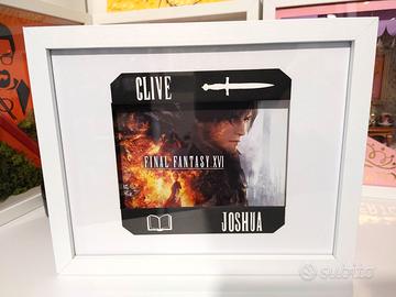 Final Fantasy 16 3D shadowbox with whithe frame