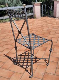 Sedie in ferro battuto