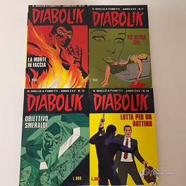 lotto 4 Fumetti Diabolik - Anno XXV N.10/11/13/14