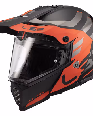 CASCO LS2 MX 436 PIONEER EVO ADVENTURER BLACK ORAN