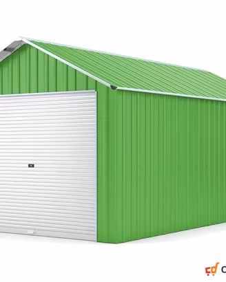 Prefabbricato box cantiere 360x610 verde chiaro