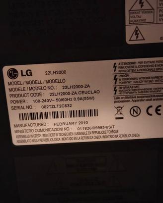 tv Lg 22 pollici
