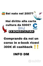 Corso e - Libri Carta Cultura e Carta del Merito