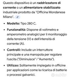 raddrizzatore di corrente vintage 
