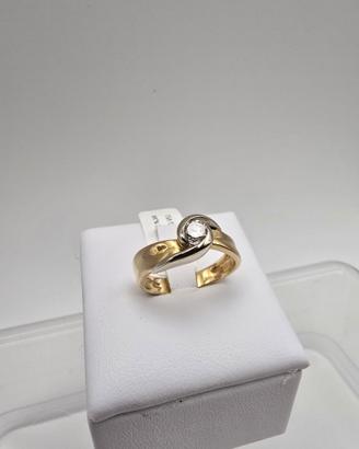 Solitario Oro Giallo 18 Kt e Diamante Naturale