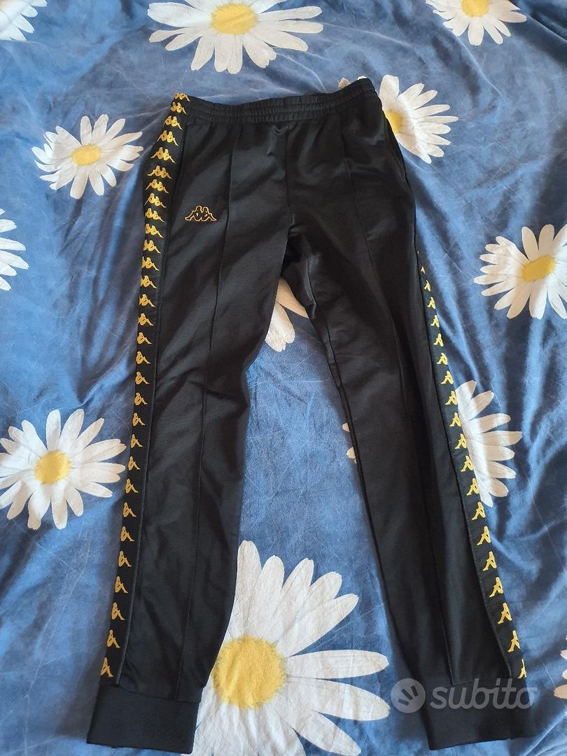 Pantaloni kappa neri store e oro