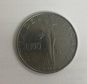 100 lire Città del Vaticano 1955