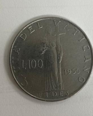 100 lire Città del Vaticano 1955