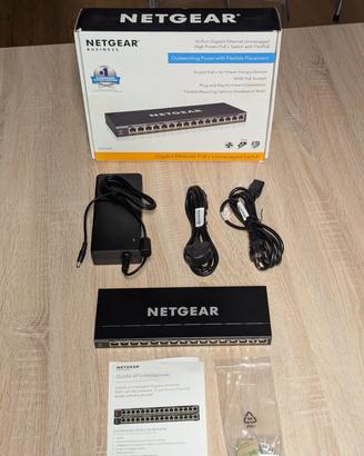NETGEAR Switch PoE 16 porte Unmanaged GS316PP