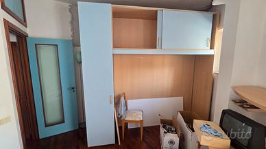Mobile armadio/ponte camera da letto 263x240x60 cm