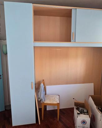 Mobile armadio/ponte camera da letto 263x240x60 cm