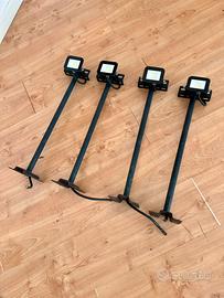 4 Faretti LED con Staffa 55cm per Insegne Vetrine