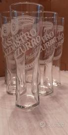 6 BICCHIERI BIRRA NASTRO AZZURRO PERONI DA LT. 0,4