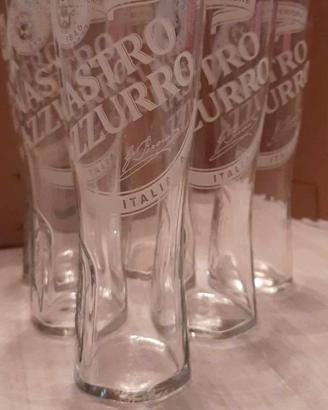 6 BICCHIERI BIRRA NASTRO AZZURRO PERONI DA LT. 0,4