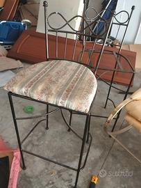 2 Sgabelli in ferro battuto