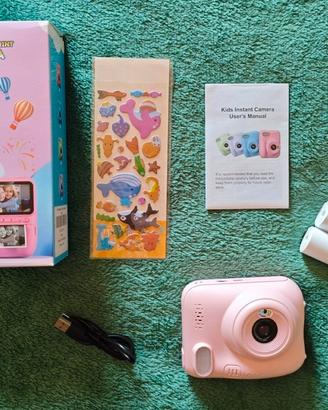 Fotocamera rosa per bambine con stampante - Nuova