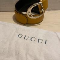 Cintura in pelle Gucci color zucca