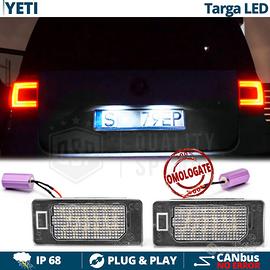 Luci Led Targa Skoda Yeti 09-17 Placchette CANbus