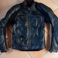 Giacca da moto in pelle nera Spidi Darknight
