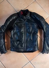 Giacca da moto in pelle nera Spidi Darknight