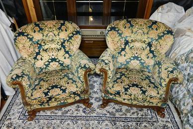 Coppia poltrone in velluto anni’ 60