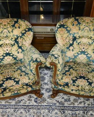 Coppia poltrone in velluto anni’ 60