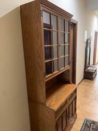 Vetrina vetrinetta rovere 220x80x50