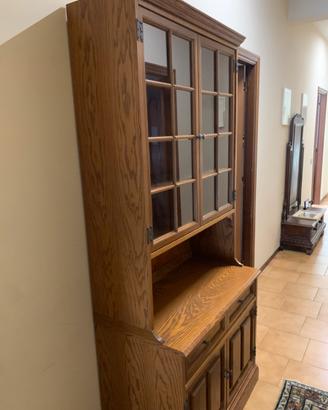 Vetrina vetrinetta rovere 220x80x50