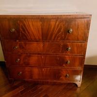 Cassettiera secretaire in mogano
