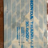 Libretto uso e manutenzione Honda Transalp