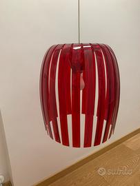 Lampadario rosso