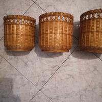 Porta vaso in vimini